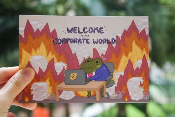 IMG_1927 Welcome to the corporate world postcard