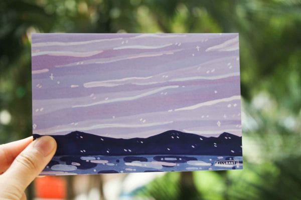 Feeling blue postcard