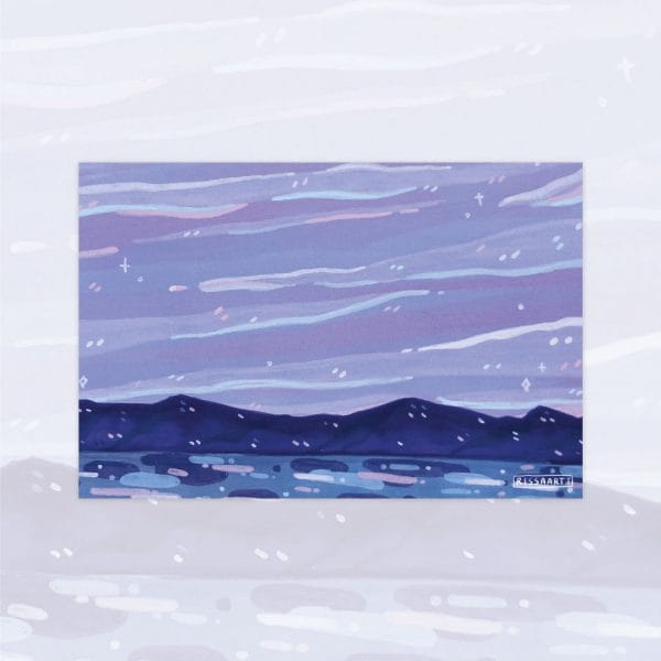 feeling blue postcard