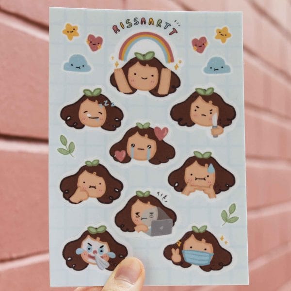 bonky sticker sheet blue Bonky sticker sheet