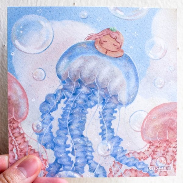Jellyfish square print