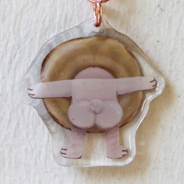 IMG_4152 Cheeky donut bunny keychain