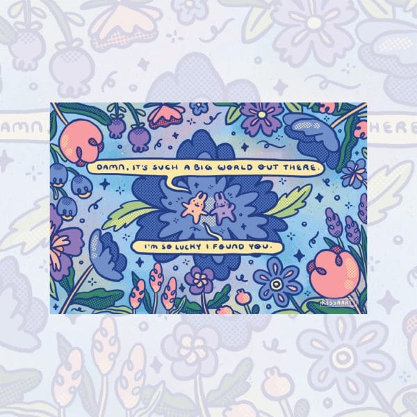 big-world I'm so glad I found you postcard