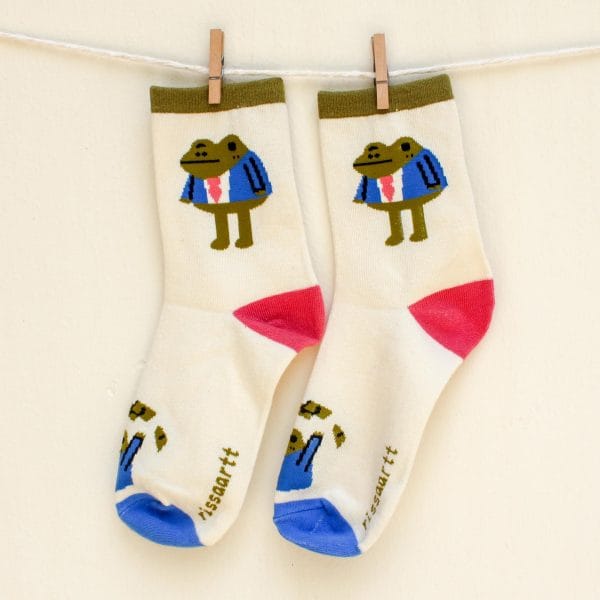 IMG_6348 Robert the corporate frog socks
