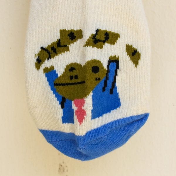 IMG_6376 Robert the corporate frog socks