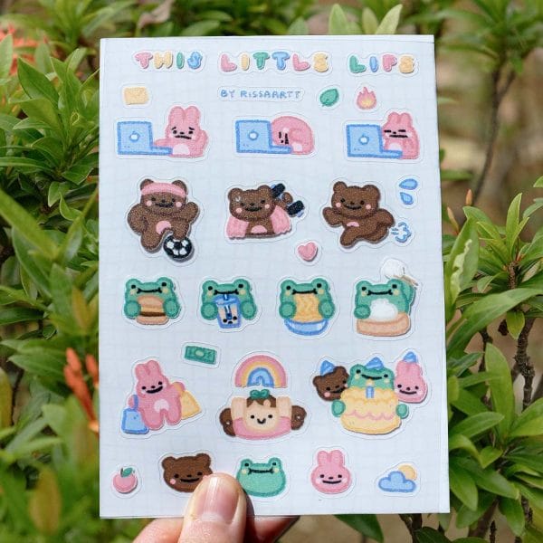 This little life transparent sticker sheet