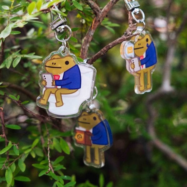 DSCF1205 Robert the corporate frog keychain mystery bag