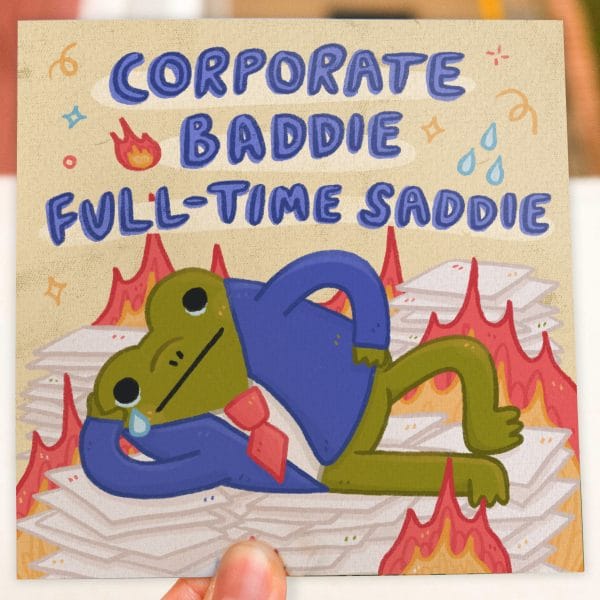 baddie Corporate baddie full-time saddie square print
