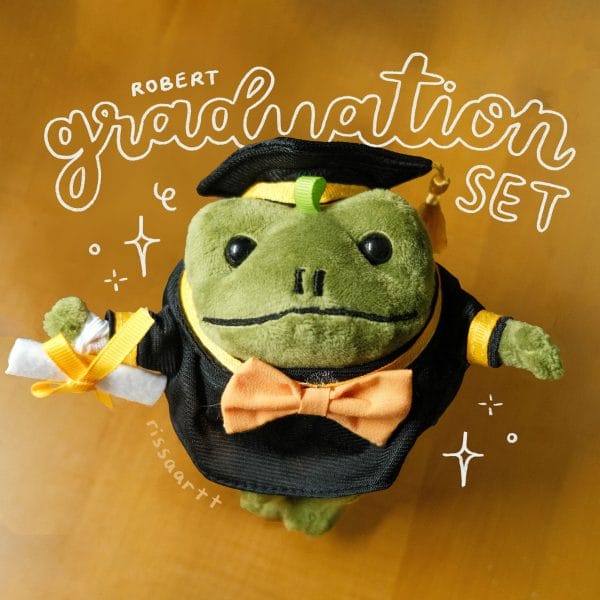 robert-graduation Robert plushie graduation set