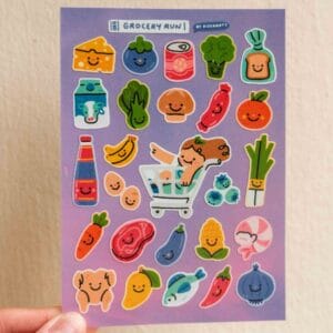 grocery-run Grocery run journal sticker sheet