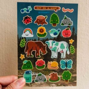 hike Out on a hike journal sticker sheet