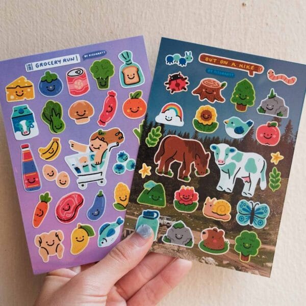 journal-stickers Grocery run journal sticker sheet